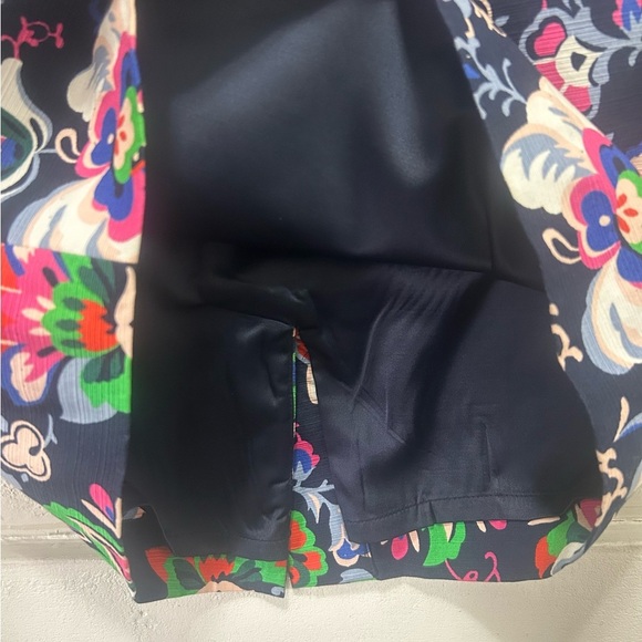 Boden Navy Floral Pencil Skirt Size 8R - Picture 5 of 6